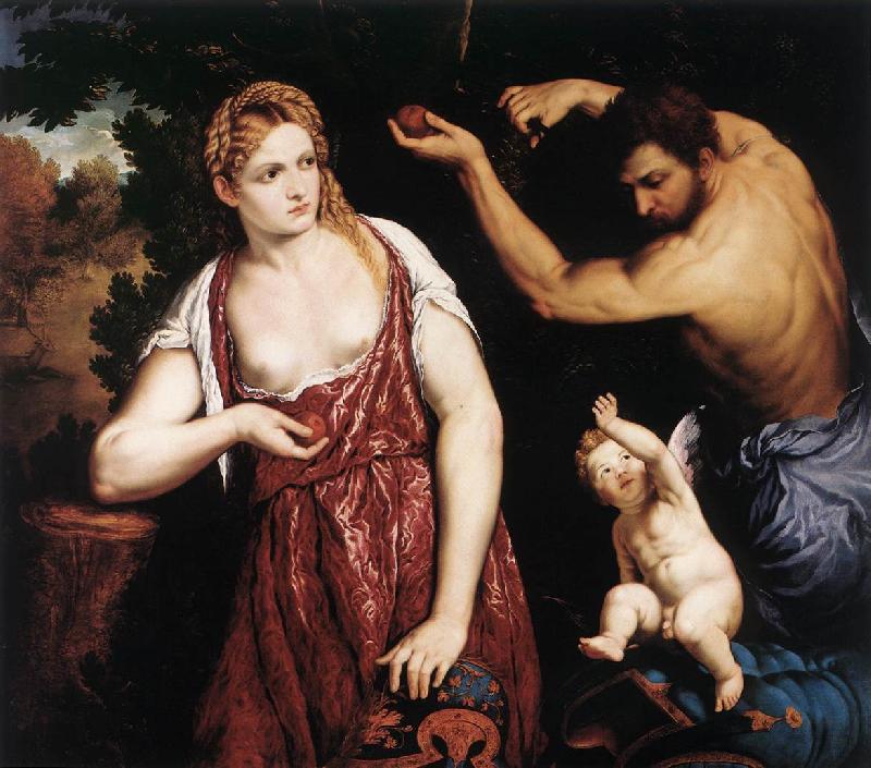 BORDONE, Paris Venus and Mars with Cupid oil painting image